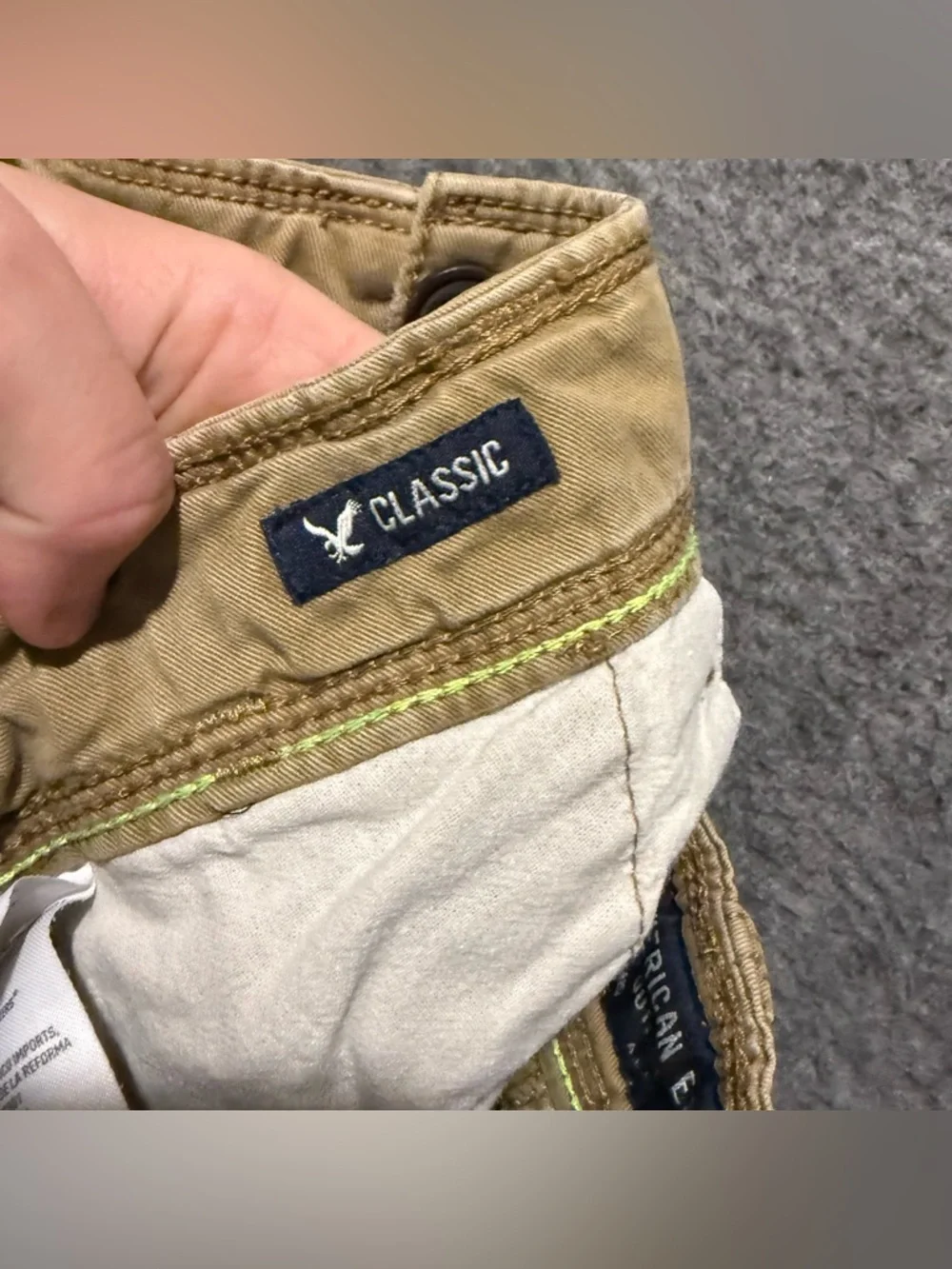 American Eagle Cargo Shorts Mens 28 tan brown 10